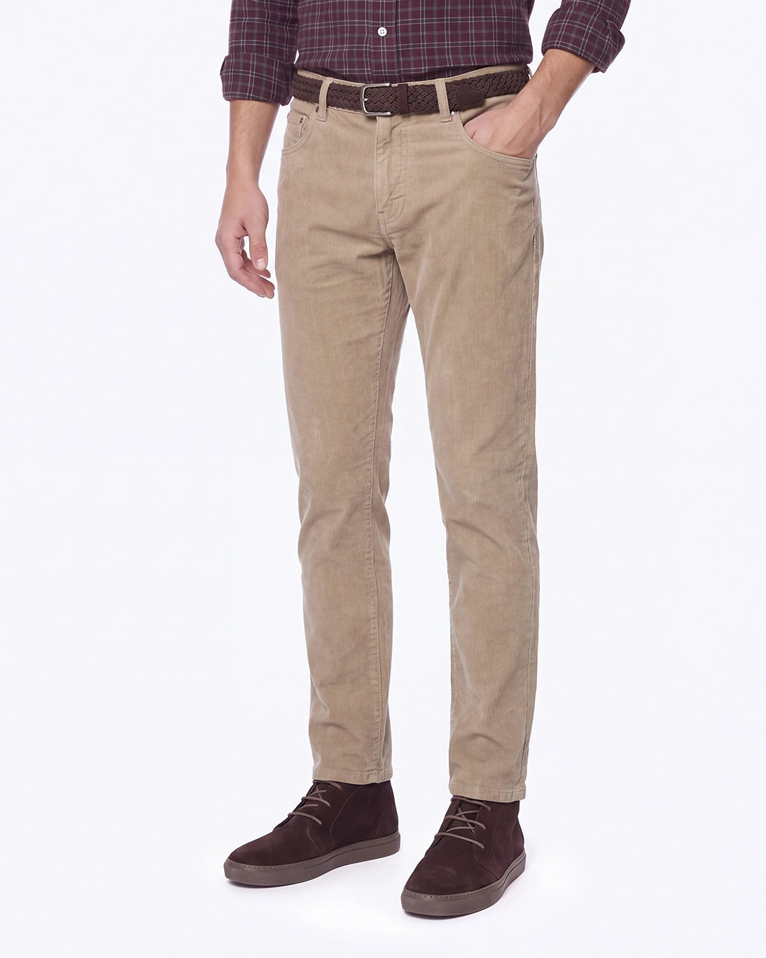 PANTALÓN 5 BOLSILLOS PANA BEIGE TWAY