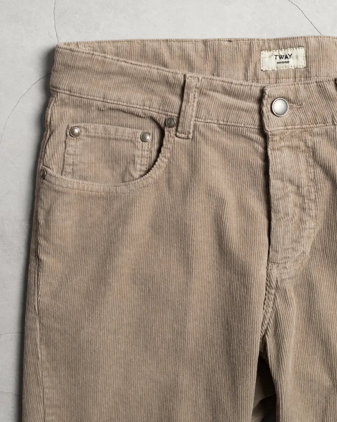 PANTALÓN 5 BOLSILLOS PANA BEIGE TWAY