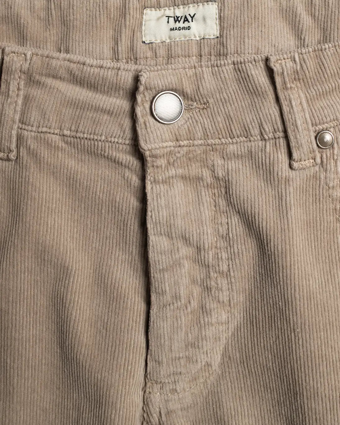 PANTALÓN 5 BOLSILLOS PANA BEIGE TWAY