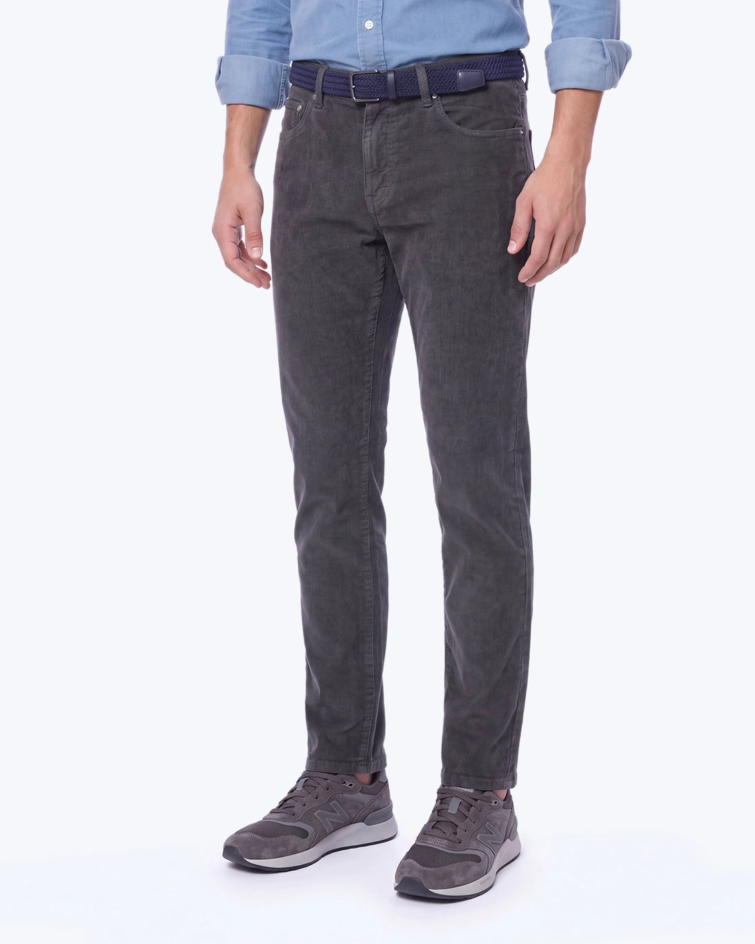 PANTALÓN 5 BOLSILLOS PANA GRIS TWAY