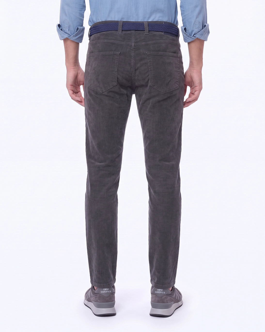 PANTALÓN 5 BOLSILLOS PANA GRIS TWAY
