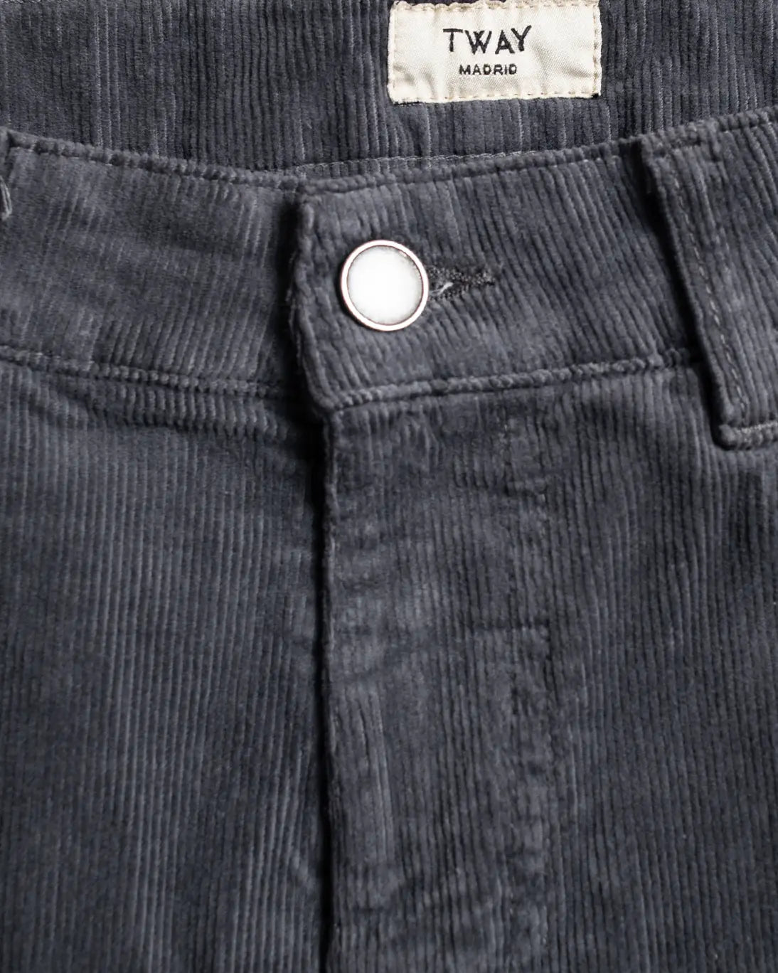 PANTALÓN 5 BOLSILLOS PANA GRIS TWAY