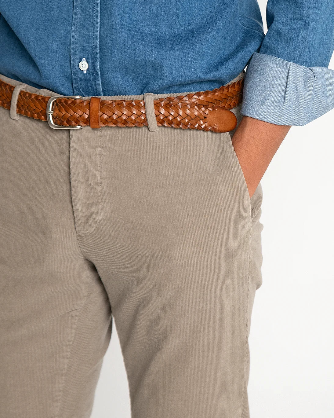 PANTALÓN CHINO PANA BEIGE TWAY
