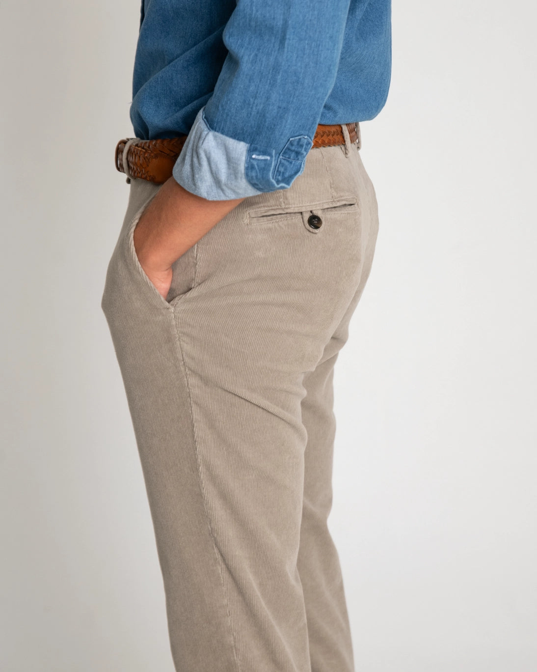 PANTALÓN CHINO PANA BEIGE TWAY