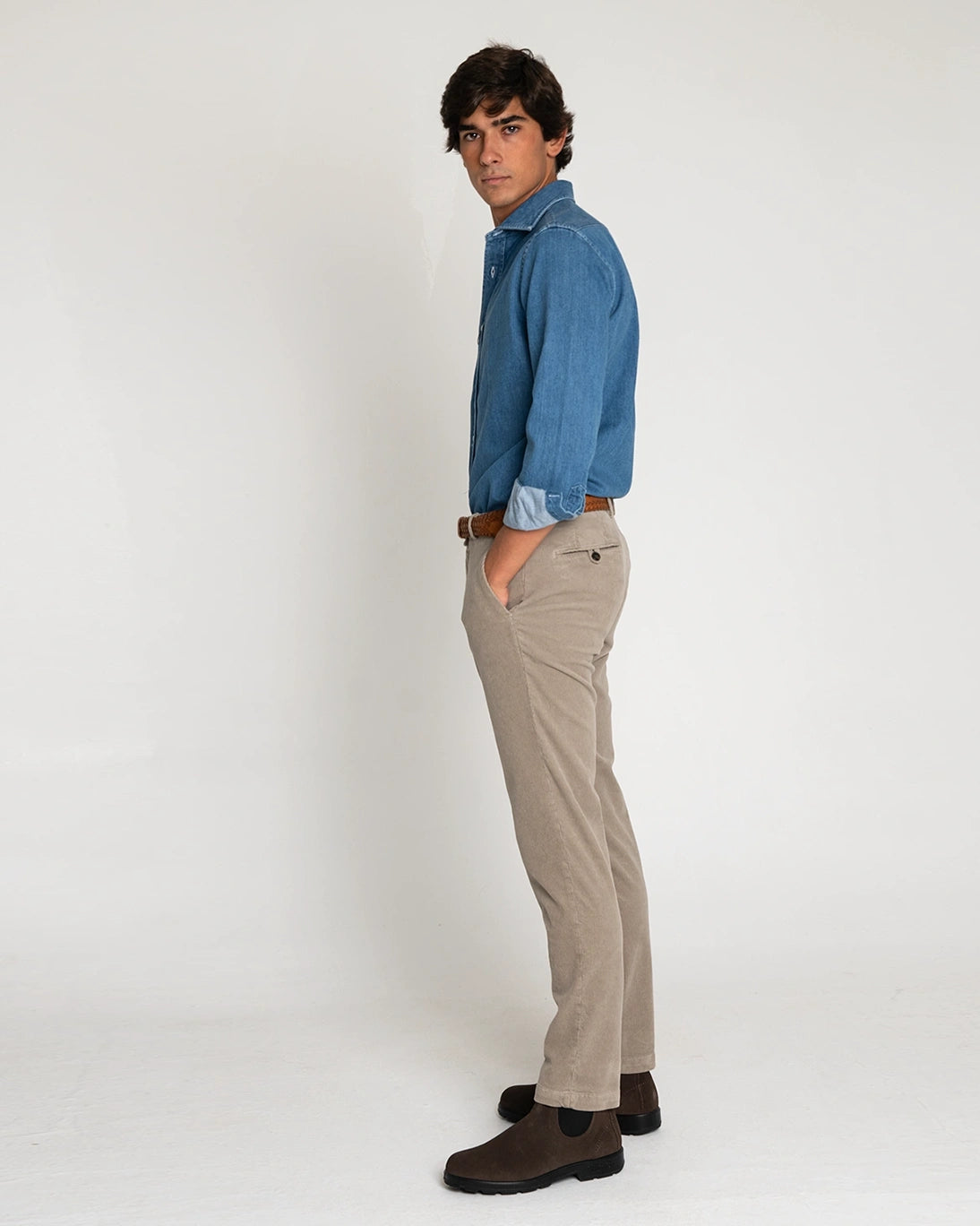 PANTALÓN CHINO PANA BEIGE TWAY
