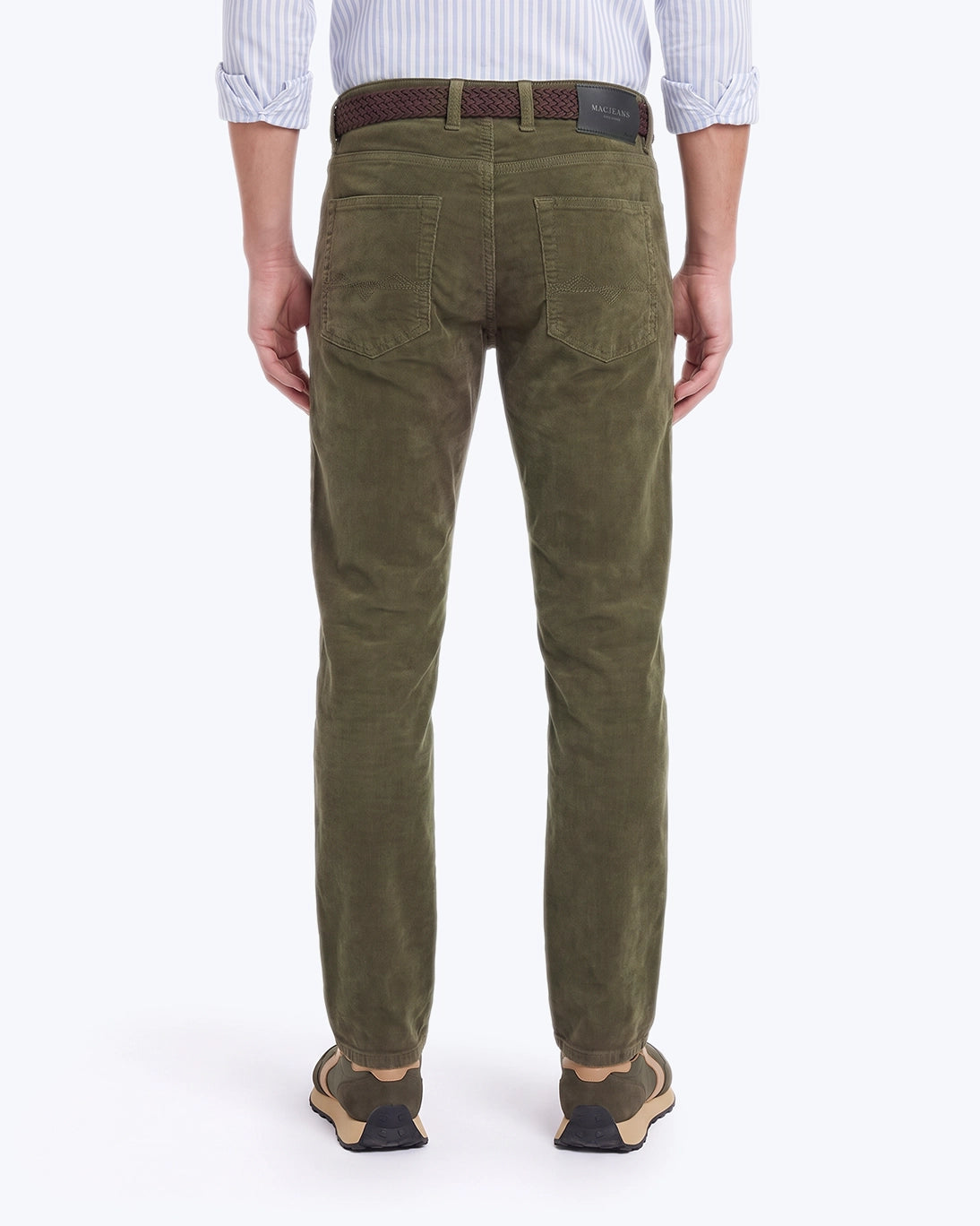 PANTALÓN 5 BOLSILLOS DE PANA VERDE MAC JEANS