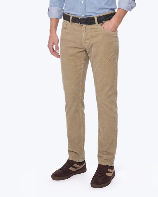 PANTALÓN 5 BOLSILLOS DE PANA BEIGE MAC JEANS