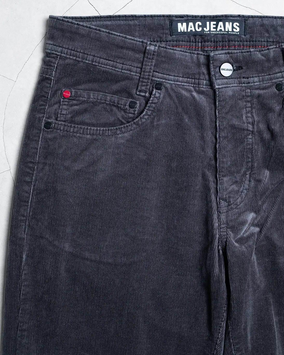 PANTALÓN 5 BOLSILLOS DE PANA ANTRACITA MAC JEANS