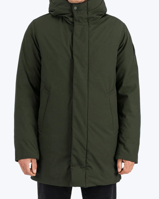 PARKA VERDE OSCURO CON CAPUCHA BOMBOOGIE