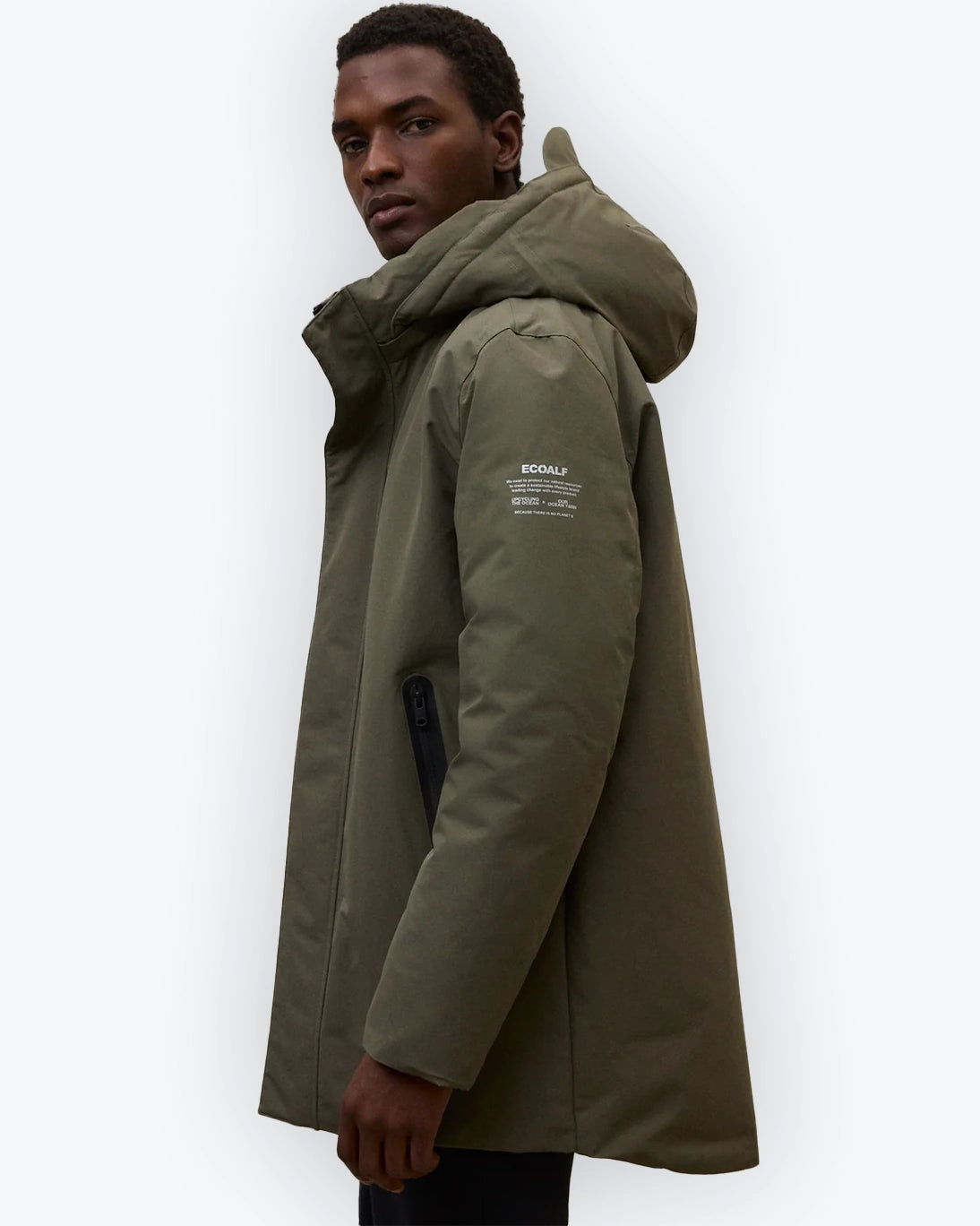 PARKA VERDE CON CAPUCHA ECOALF