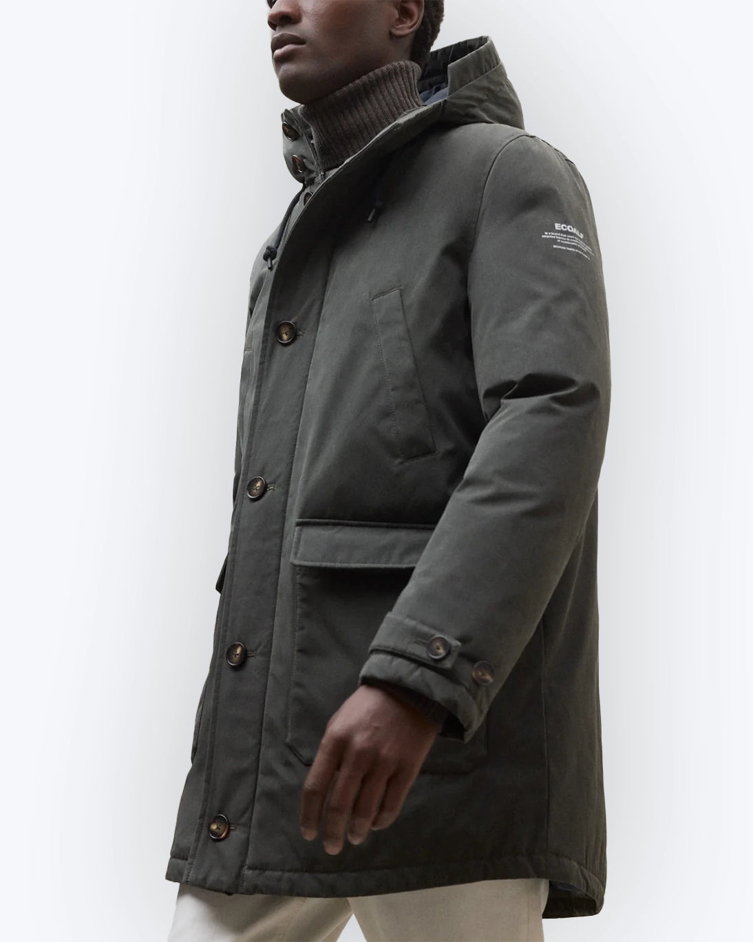 PARKA VERDE CON CAPUCHA ECOALF