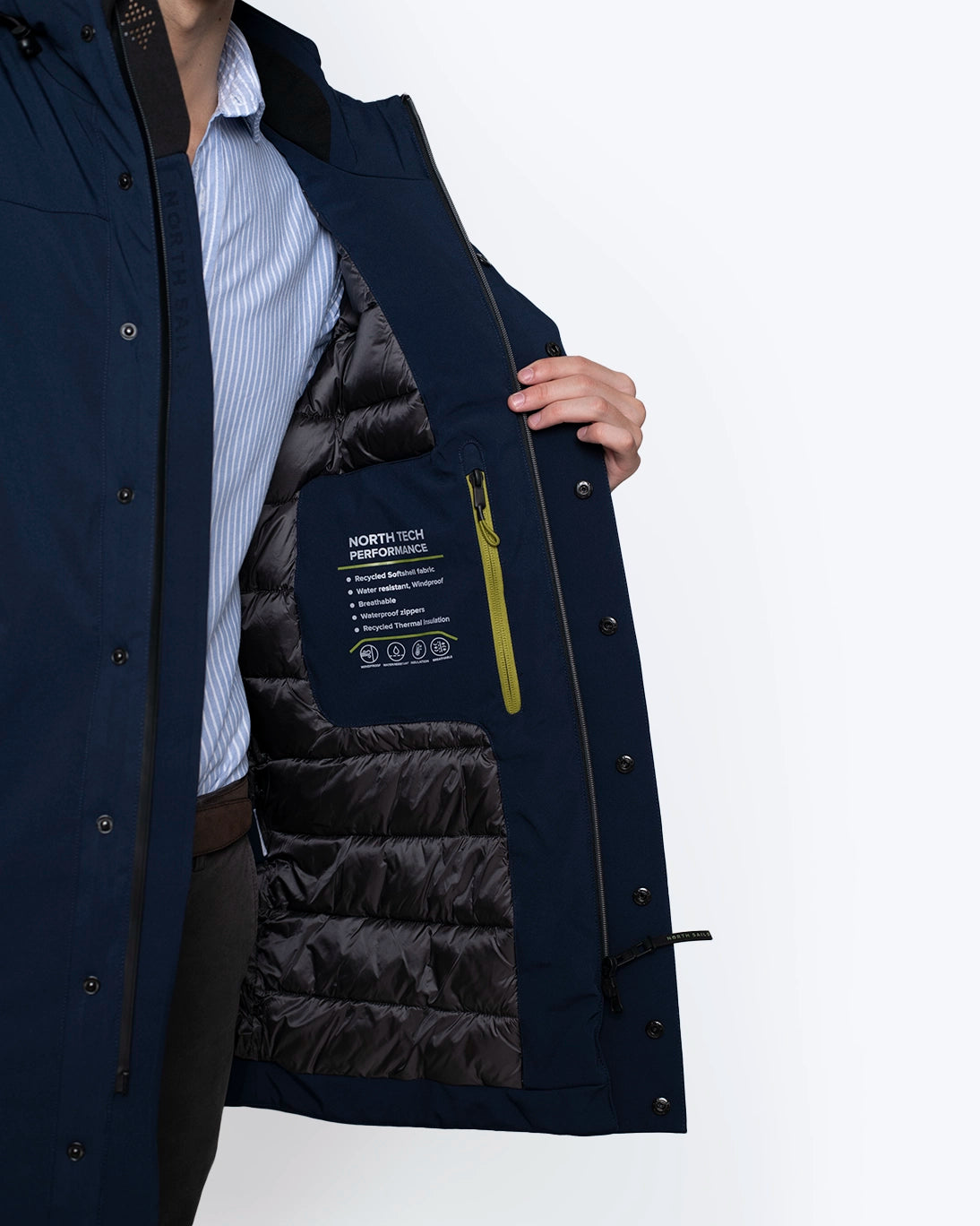 PARKA CON CAPUCHA NAVY NORTH SAILS