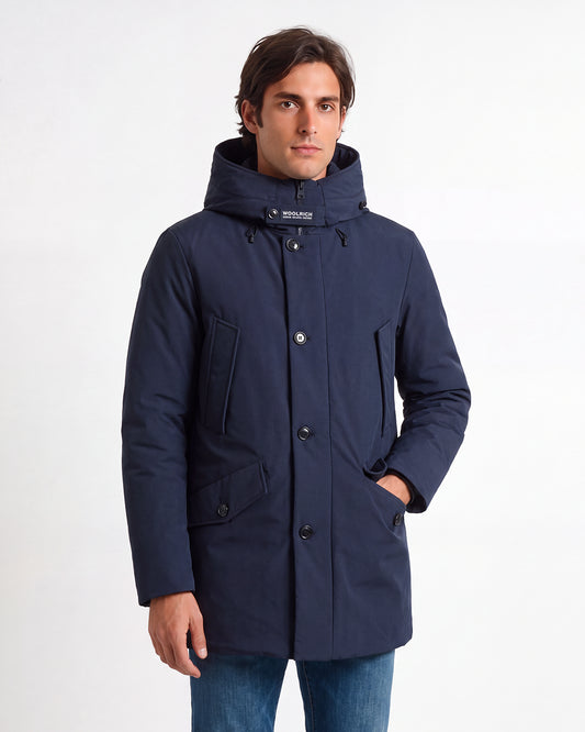 PARKA  CON CAPUCHA OCULTA AZUL MARINO WOOLRICH