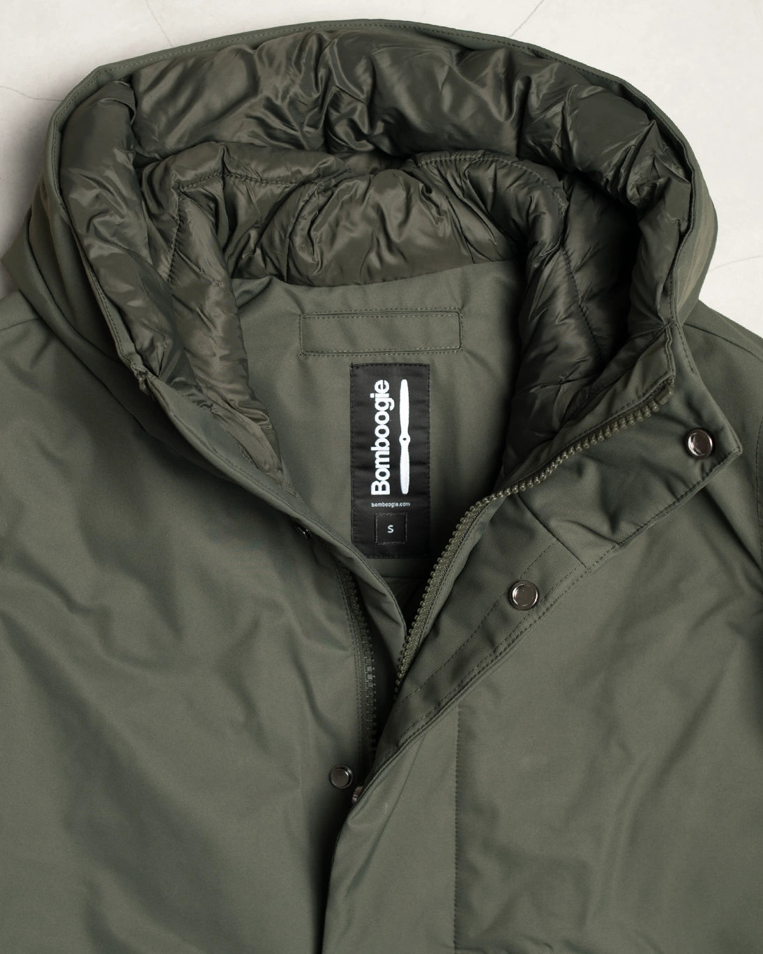 PARKA CON CAPUCHA VERDE BOMBOOGIE