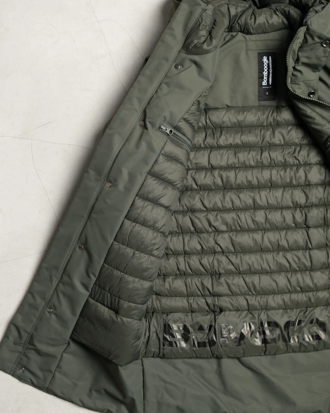 PARKA CON CAPUCHA VERDE BOMBOOGIE