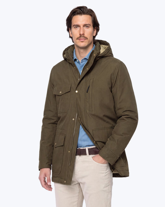 PARKA CON BOLSILLOS WOOLRICH VERDE OSCURO
