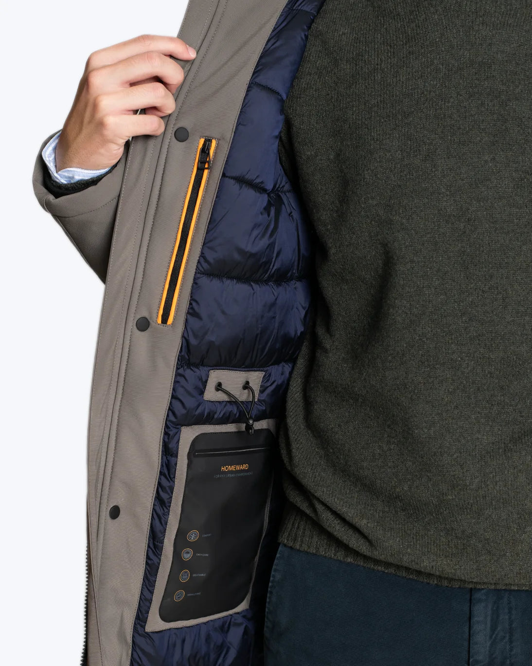 PARKA GRIS CON CAPUCHA HOMEWARD