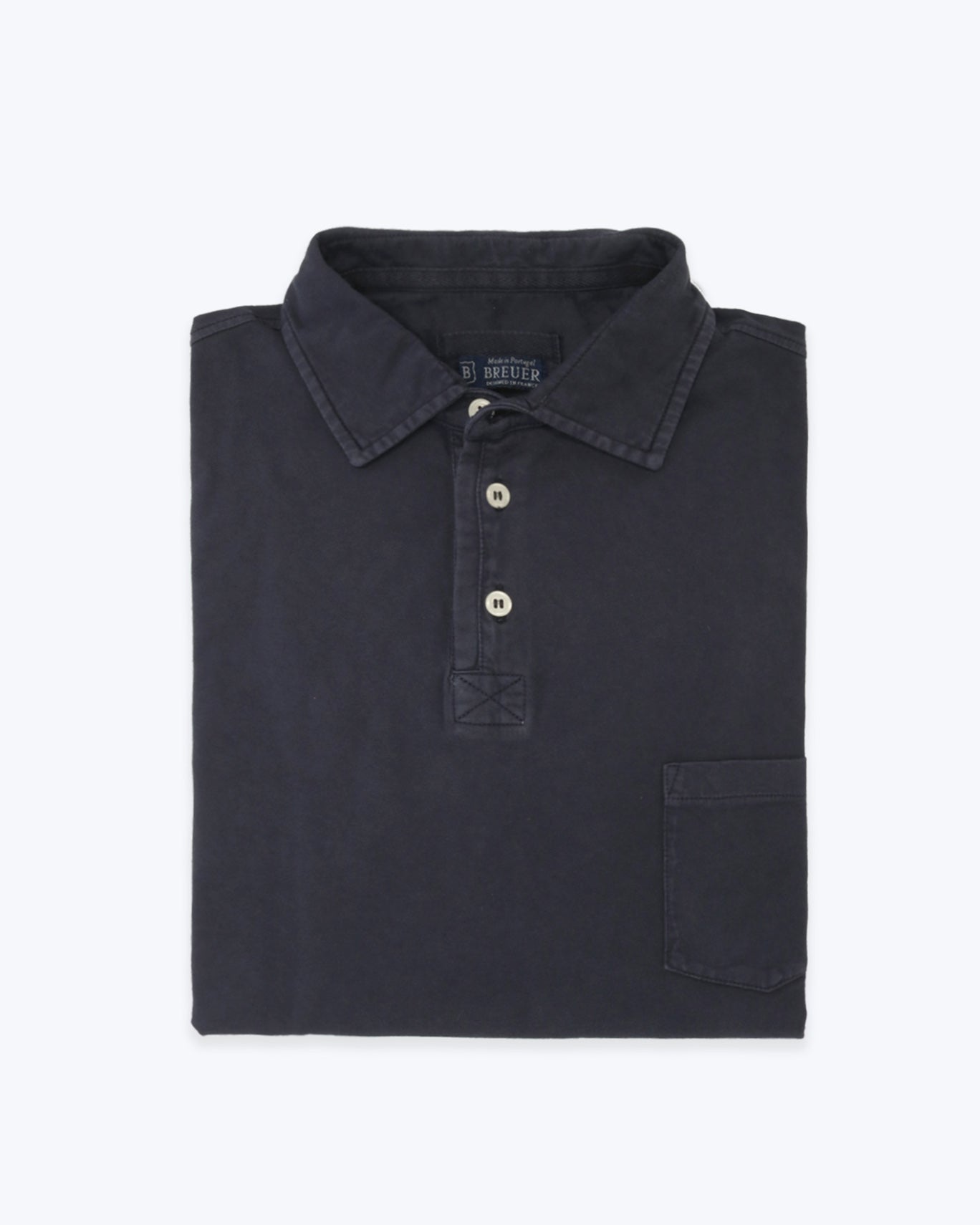 POLO JERSEY DE MANGA LARGA BREUER 01/JERSEY  NAVY / XXL