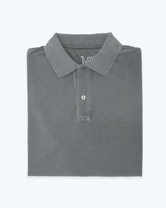POLO DE MANGA CORTA GRIS TWAY