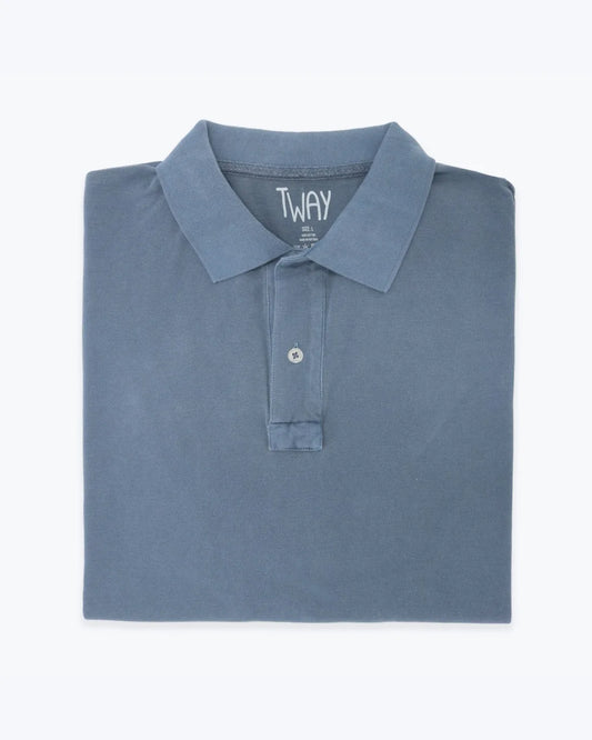 POLO DE MANGA CORTA AZUL TWAY