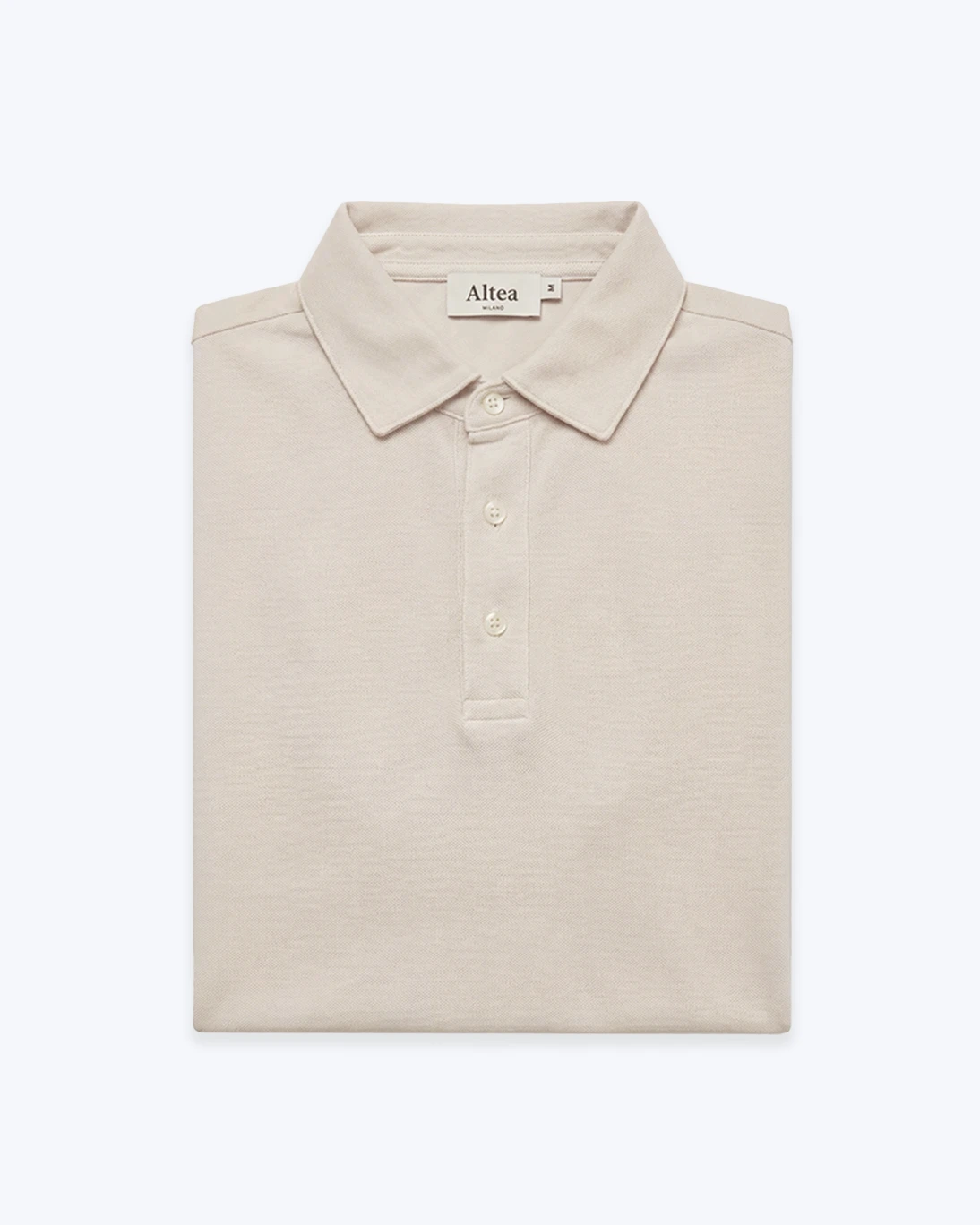 POLO DE PIQUÉ MANGA CORTA BEIGE CLARO ALTEA