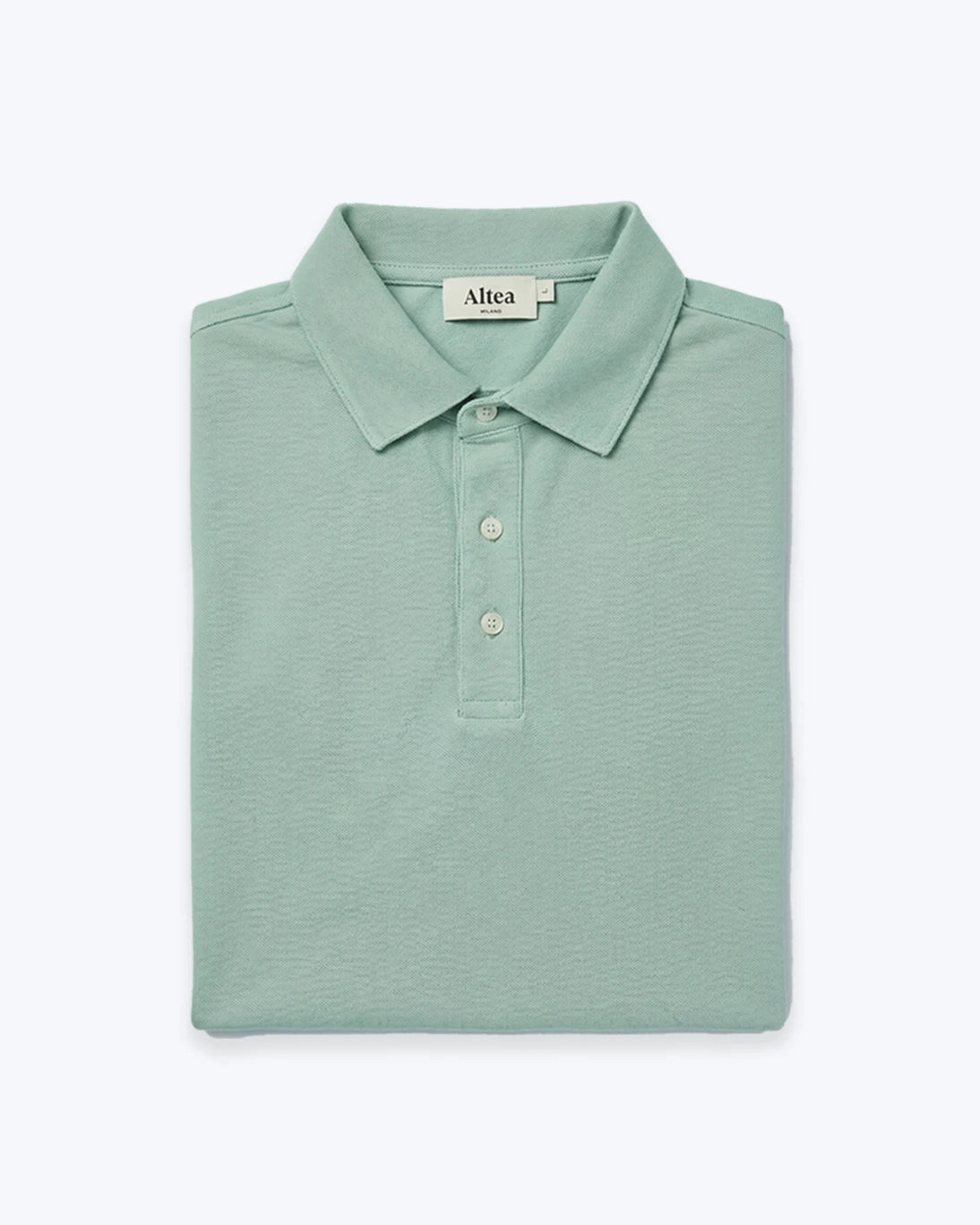 POLO DE PIQUÉ MANGA CORTA VERDE CLARO ALTEA