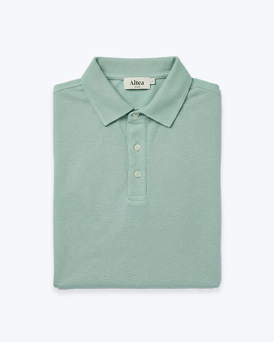 POLO DE PIQUÉ MANGA CORTA VERDE CLARO ALTEA