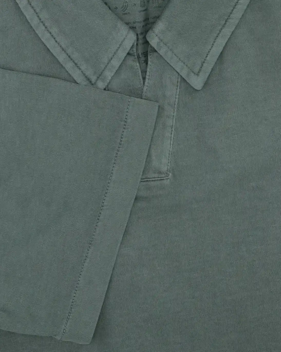 POLO JERSEY DE MANGA CORTA VERDE OSCURO  ECOALF