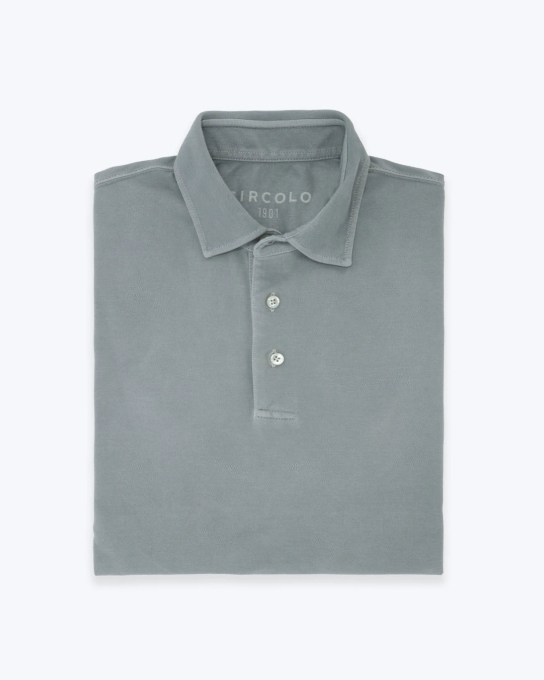POLO DE PIQUÉ MANGA CORTA GRIS CIRCOLO 1901