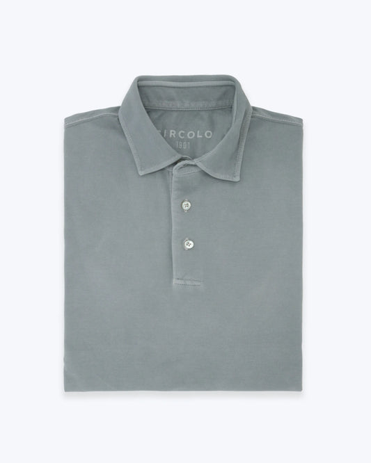 POLO DE PIQUÉ MANGA CORTA GRIS CIRCOLO 1901