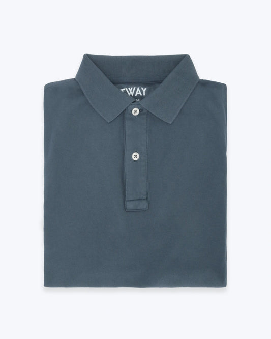 POLO DE MANGA CORTA DE PIQUÉ AZUL OSCURO TWAY