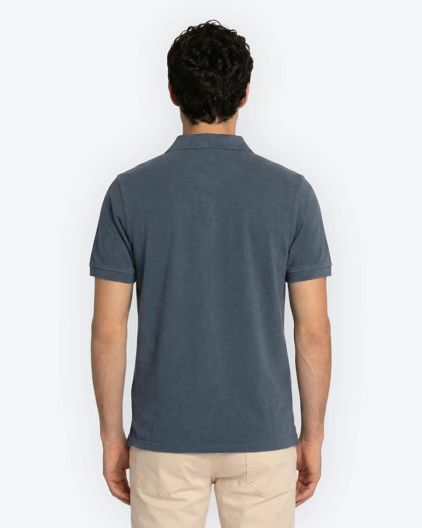 POLO DE MANGA CORTA DE PIQUÉ AZUL OSCURO TWAY
