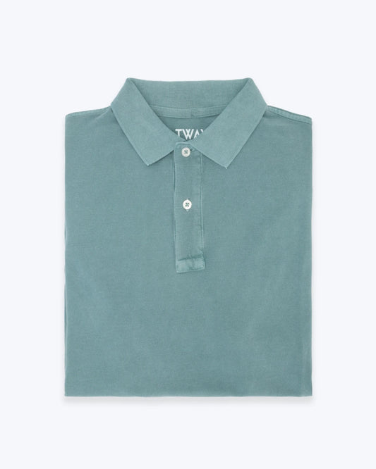 POLO DE MANGA CORTA DE PIQUÉ VERDE CLARO TWAY