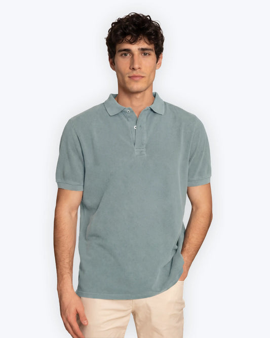 POLO DE MANGA CORTA DE PIQUÉ VERDE CLARO TWAY