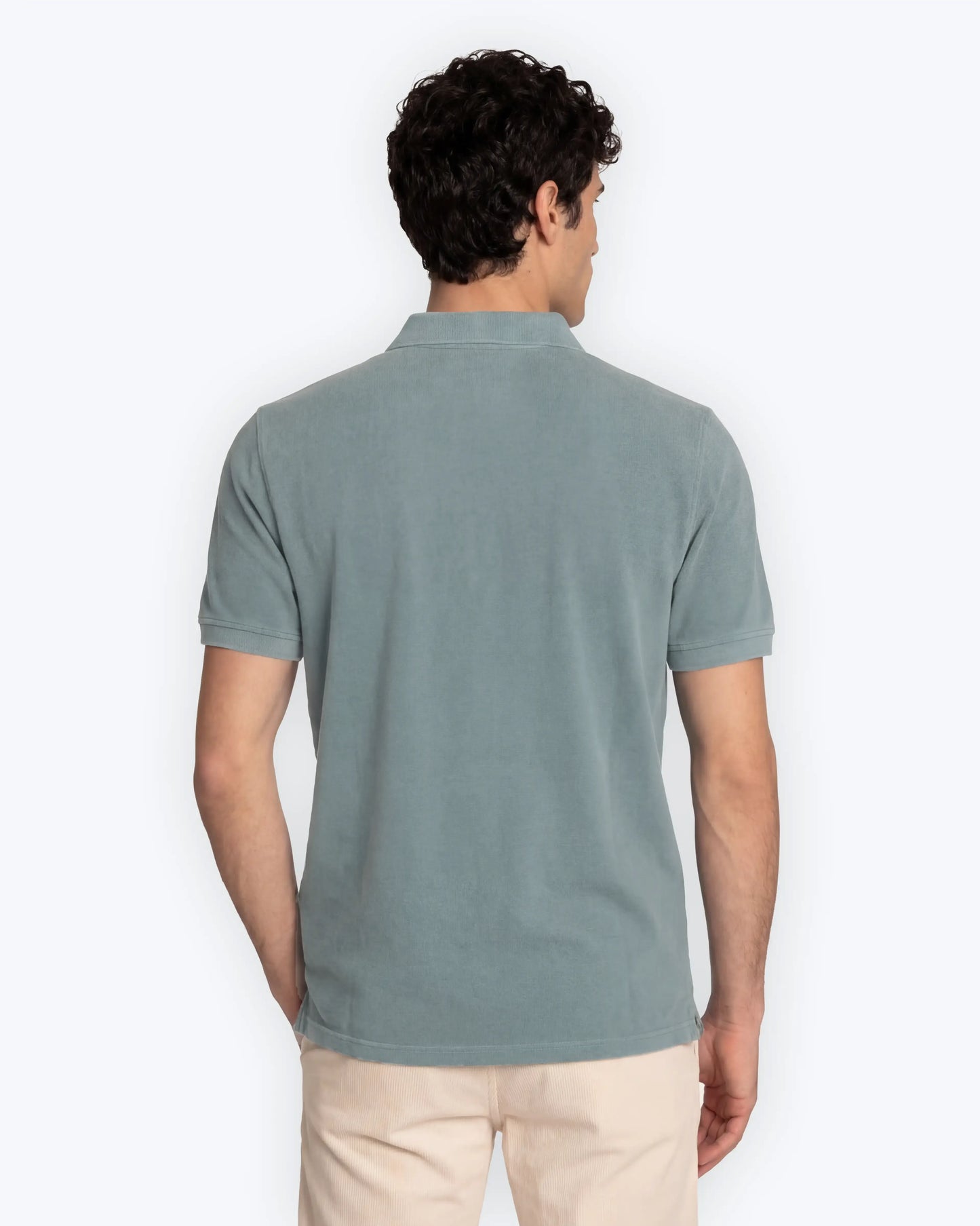 POLO DE MANGA CORTA DE PIQUÉ VERDE CLARO TWAY