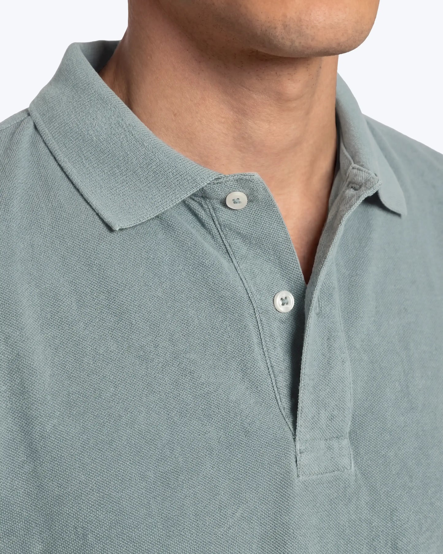 POLO DE MANGA CORTA DE PIQUÉ VERDE CLARO TWAY
