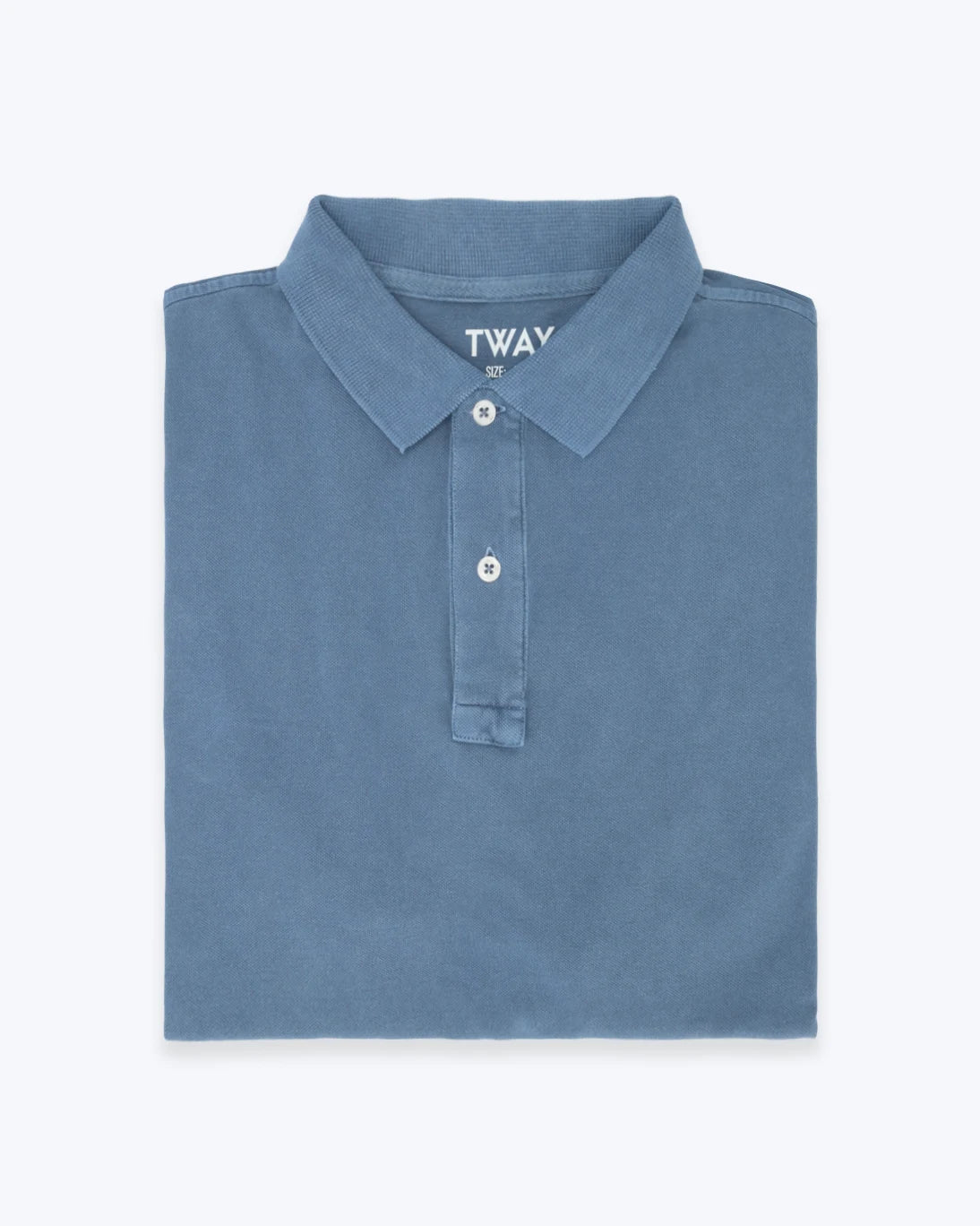 POLO DE MANGA CORTA DE PIQUÉ AZUL TWAY