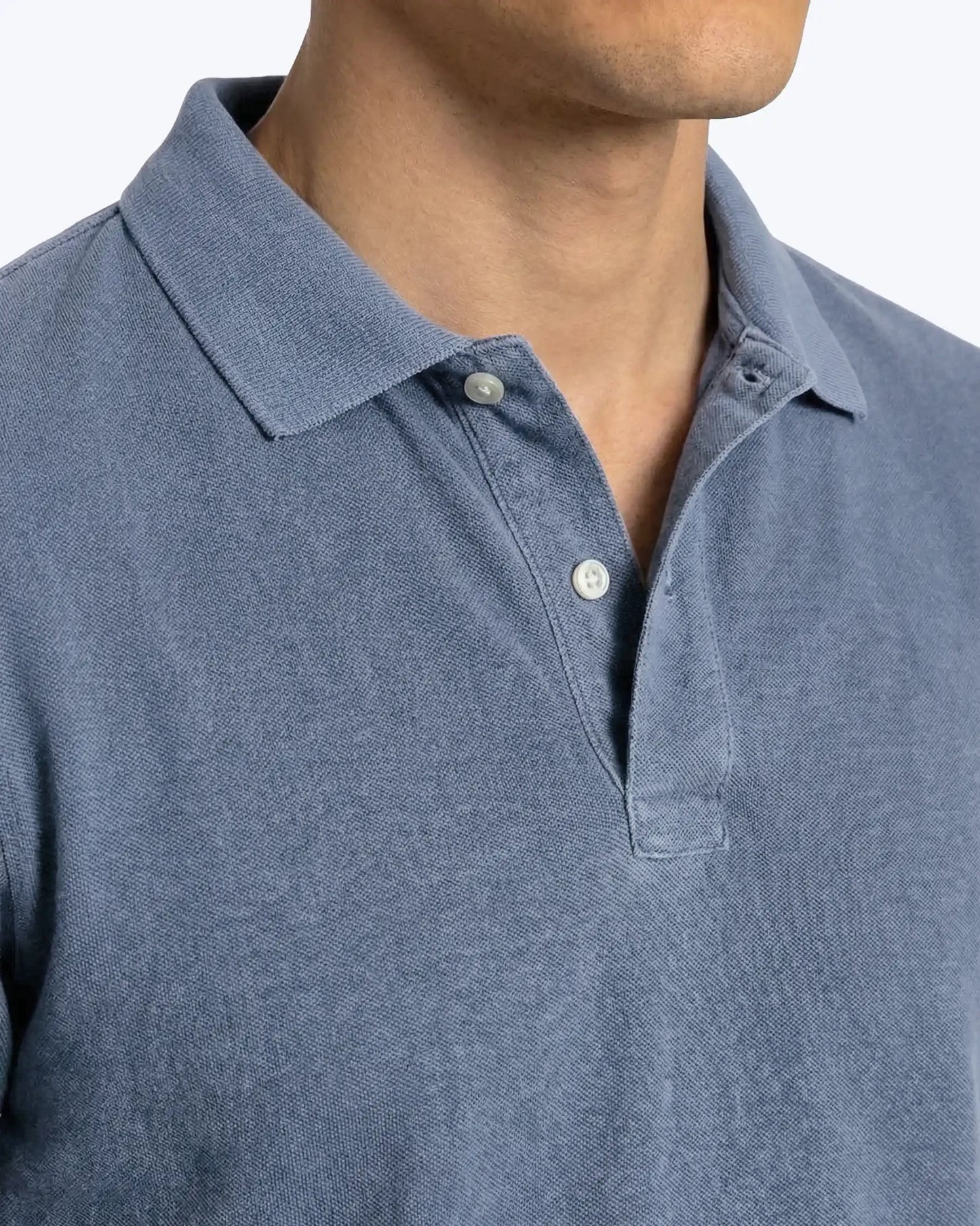 POLO DE MANGA CORTA DE PIQUÉ AZUL TWAY
