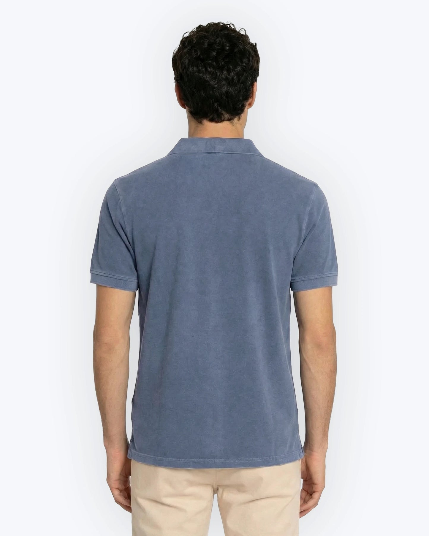 POLO DE MANGA CORTA DE PIQUÉ AZUL TWAY