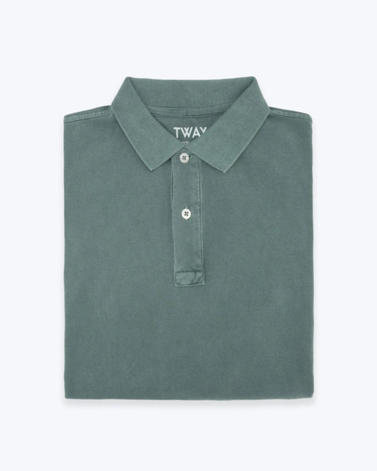 POLO DE MANGA CORTA DE PIQUÉ VERDE TWAY