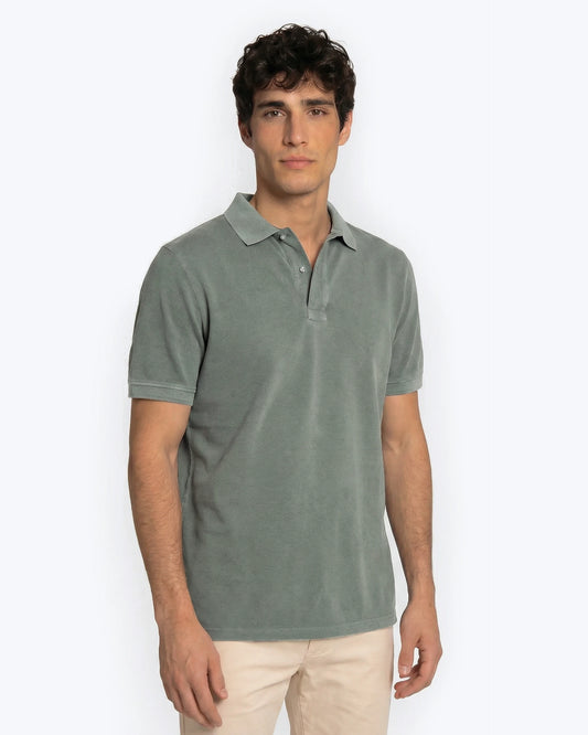 POLO DE MANGA CORTA DE PIQUÉ VERDE TWAY