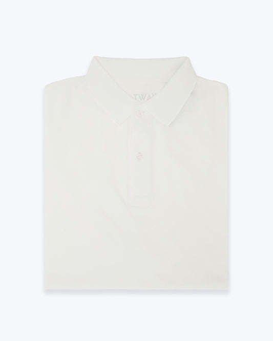 POLO DE MANGA CORTA DE PIQUÉ BLANCO TWAY