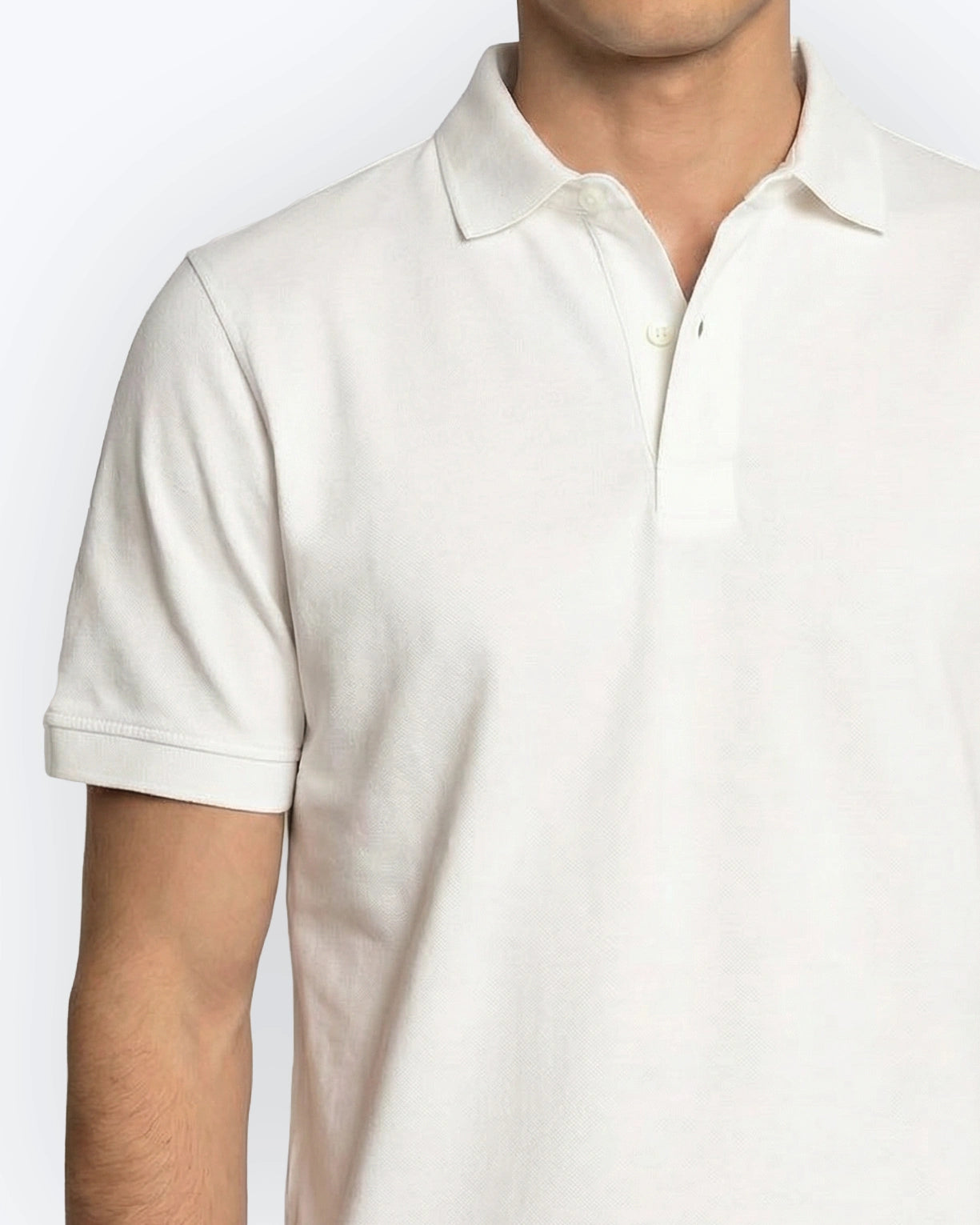 POLO DE MANGA CORTA DE PIQUÉ BLANCO TWAY