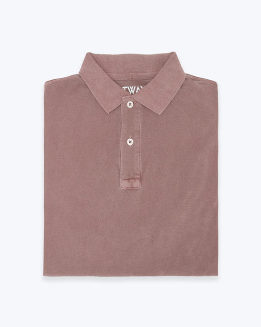 POLO DE MANGA CORTA DE PIQUÉ BURDEOS TWAY