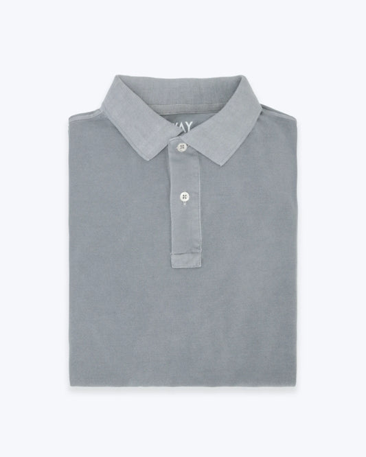 POLO DE MANGA CORTA DE PIQUÉ GRIS TWAY