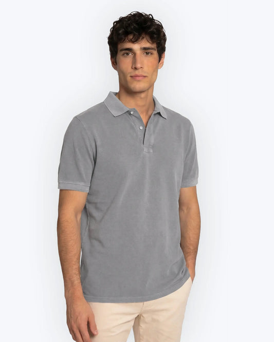 POLO DE MANGA CORTA DE PIQUÉ GRIS TWAY