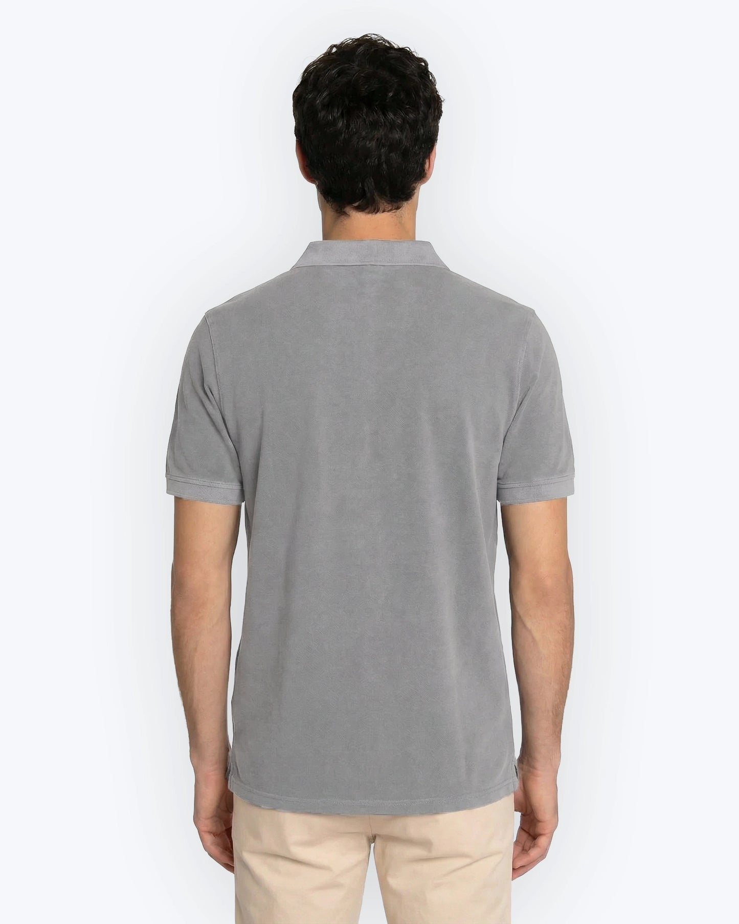 POLO DE MANGA CORTA DE PIQUÉ GRIS TWAY
