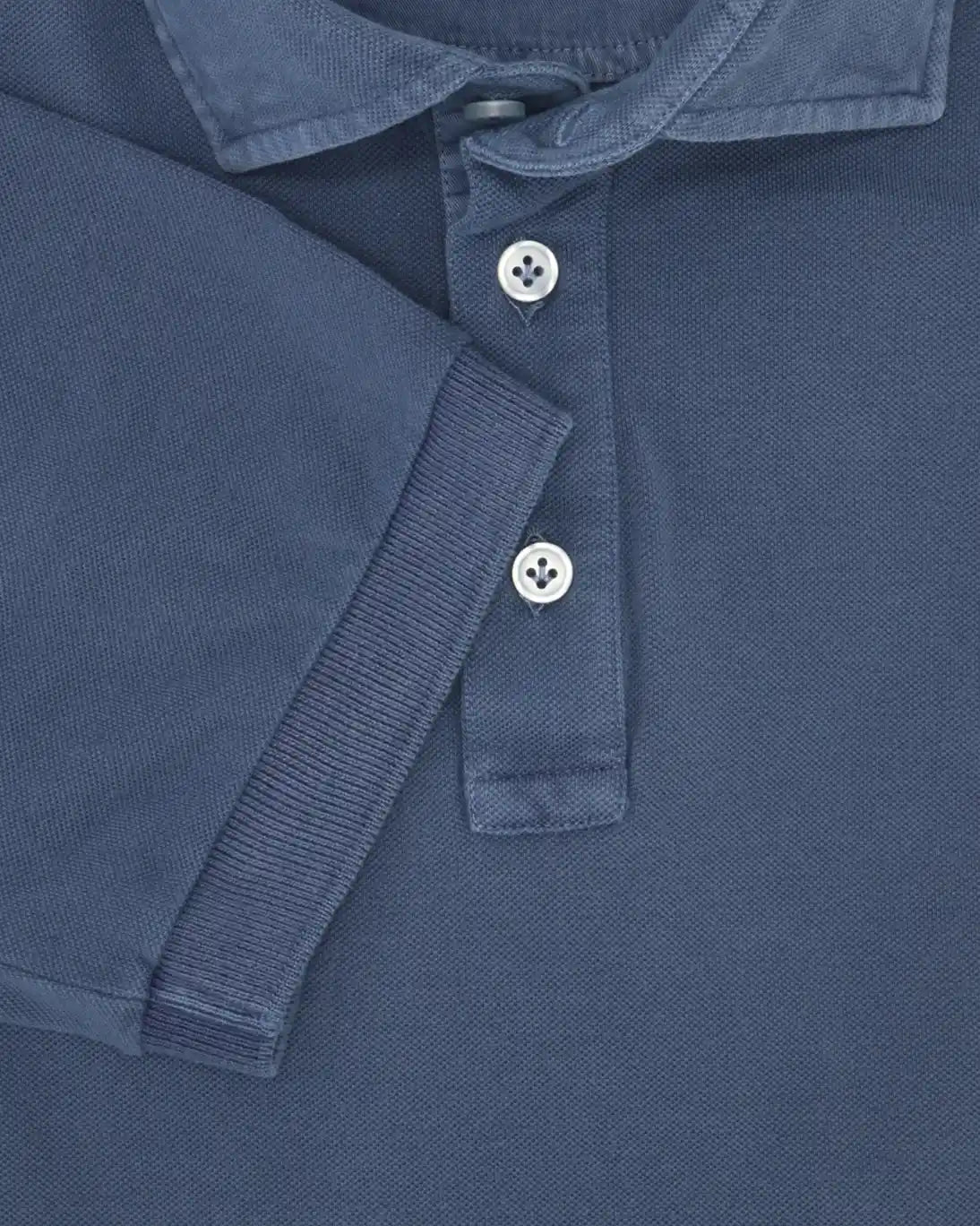 POLO DE MANGA CORTA DE PIQUÉ AZUL SONRISA