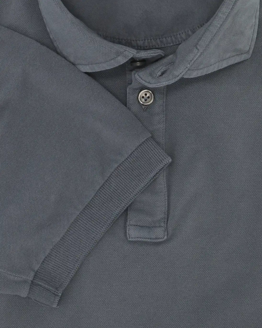 POLO DE MANGA CORTA DE PIQUÉ GRIS SONRISA