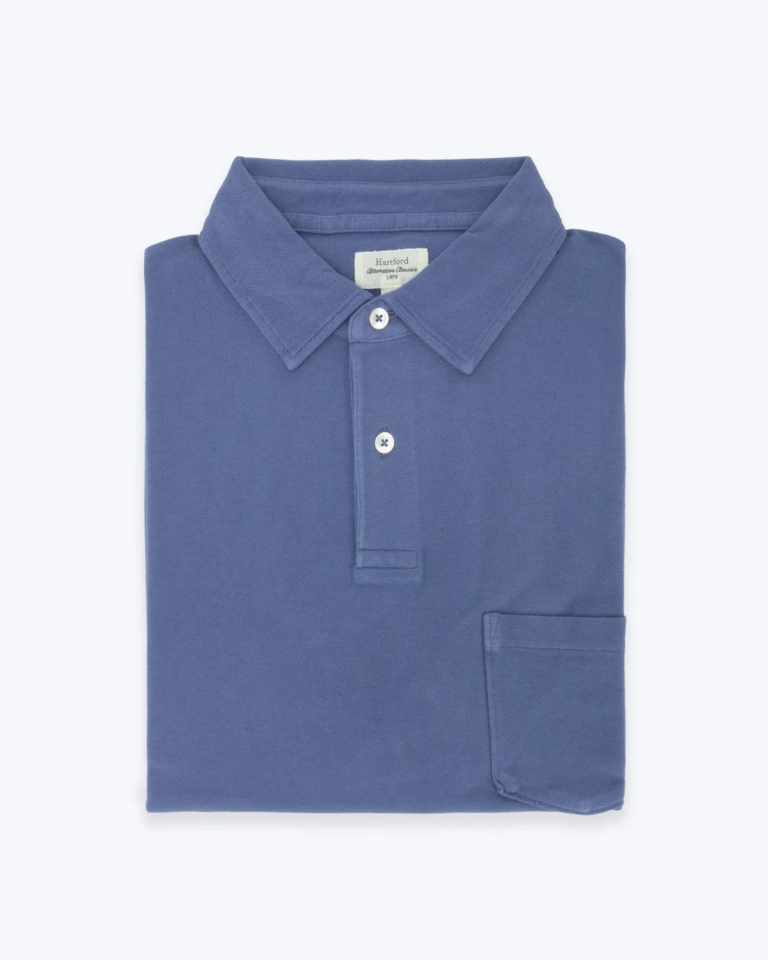 POLO DE PIQUÉ DE MANGA CORTA AZUL HARTFORD